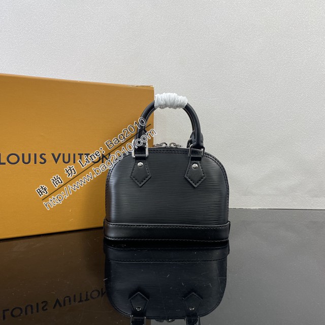 LV路易威登2023专柜新款M82682 M82411 M81945 Nano Alma手袋黑色水波纹贝壳包 ydh5453